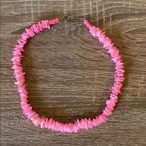 Pink puka shell necklace